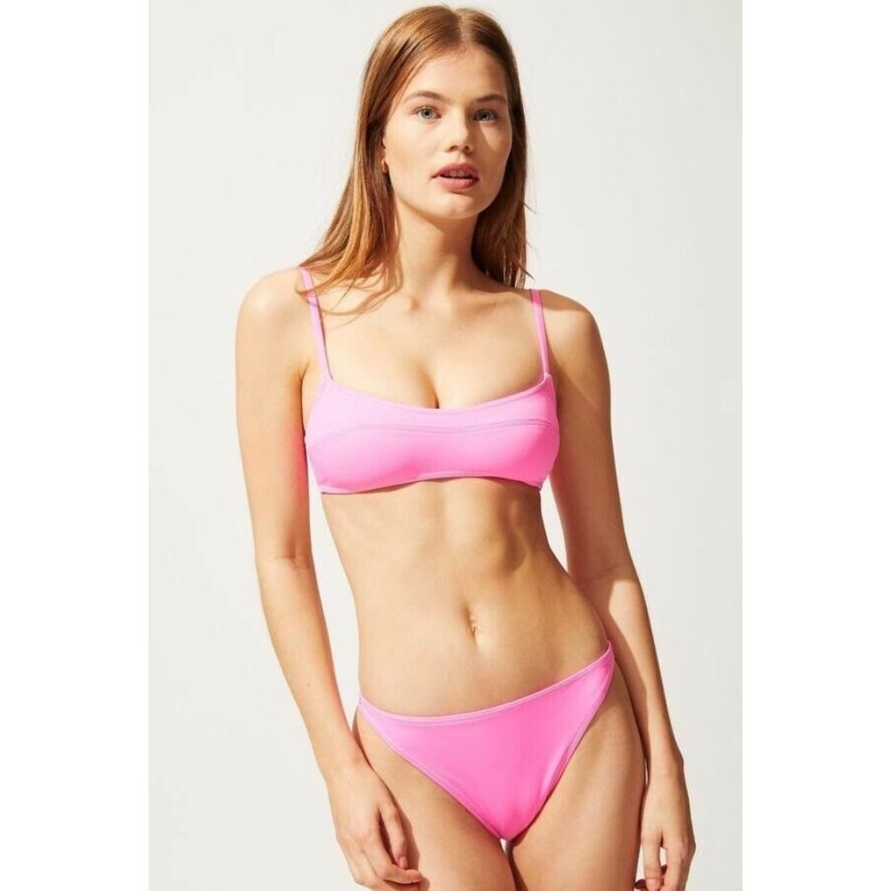 Solid & Striped Elsa Bikini Top Paparazzi Pink L